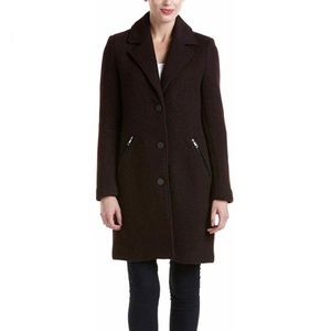 Marc New York Tara Pressed Boucle Wool-Blend Coat